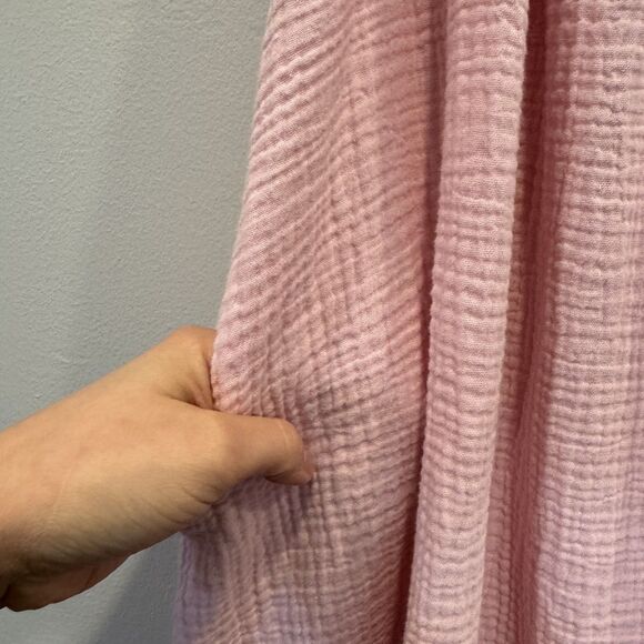 Petite Plume Celeste Nightdress 100% Cotton Pink Tiered Sleeveless Women Small - Picture 4 of 11